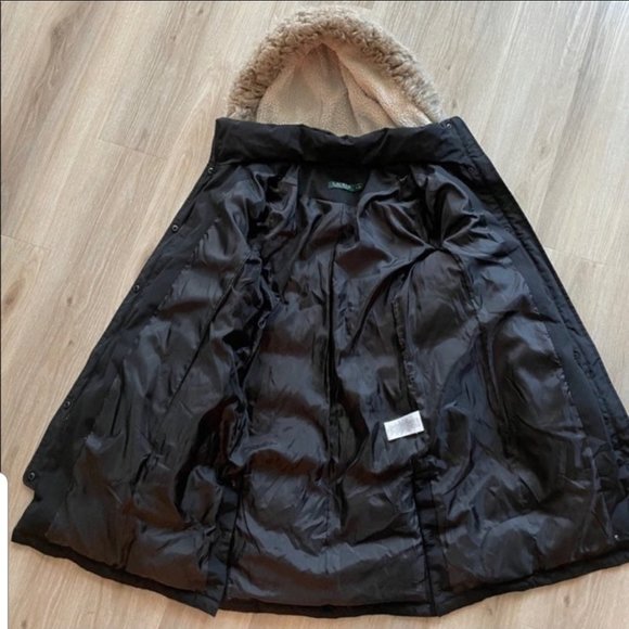 LRL Down & Feathers midi puffer coat 3/4 Length small cosmetic flaws exc coa - Picture 2 of 9